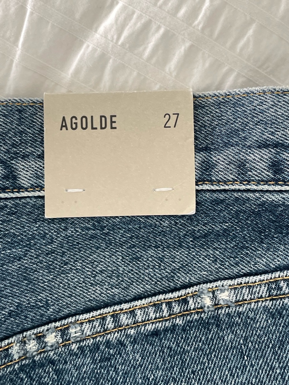 NEW AGOLDE 90's Mid Rise Loose Fit Long Jean Shorts 27 Baggy Jorts - Picture 4 of 12